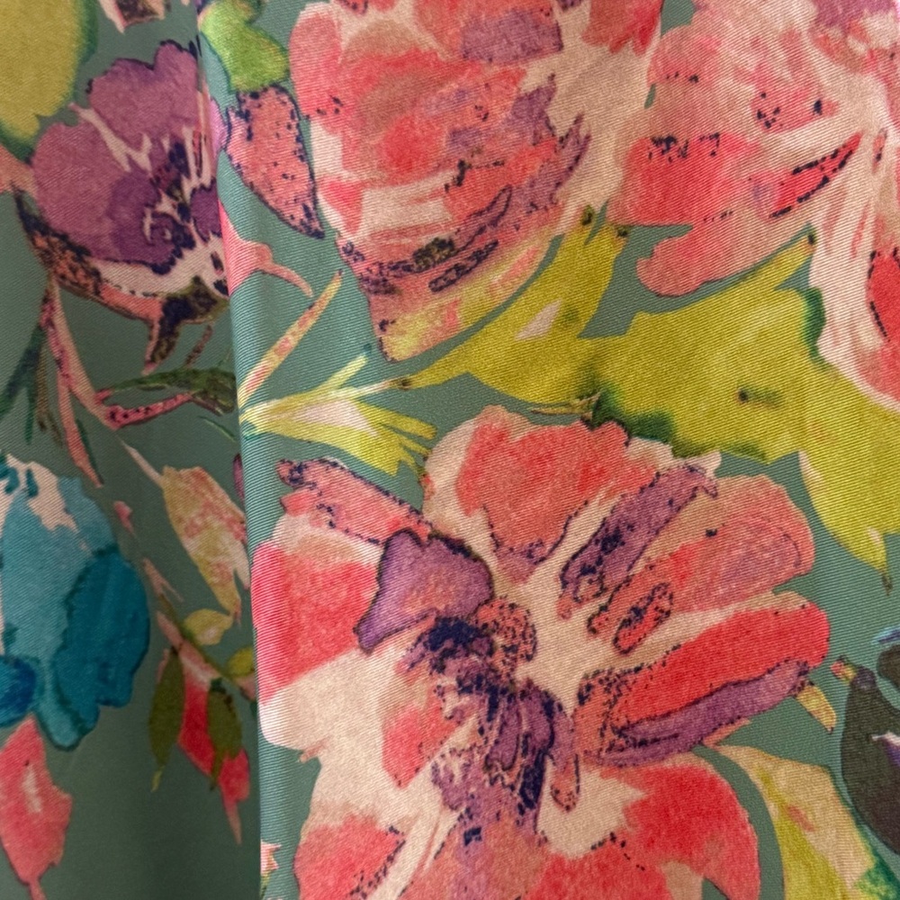 Floral Satin Dress - Picture 4 of 6